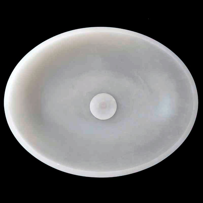 Smoke Onyx Honed Oval Basin 3867 With Matching Pop-Up Waste