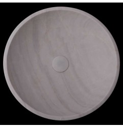 Bianca Luminous Honed Round Basin Marble 4051 With Matching Pop-Up Waste