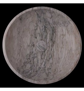 Persian White Honed Round Basin Marble 4052