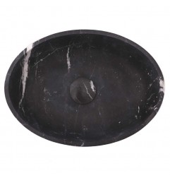 Nero Marquina Honed Oval Basin Marble 4054