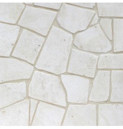 Crema Luminous Tumbled Crazy Pattern 30mm Limestone