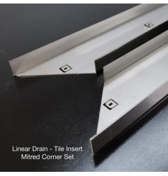 Hide Modular Linear Drain Mitred Corner Kit 2420mm