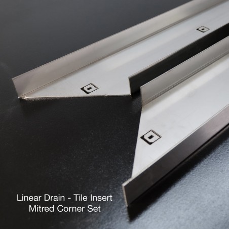Hide Modular Linear Drain Mitred Corner Kit 2420mm