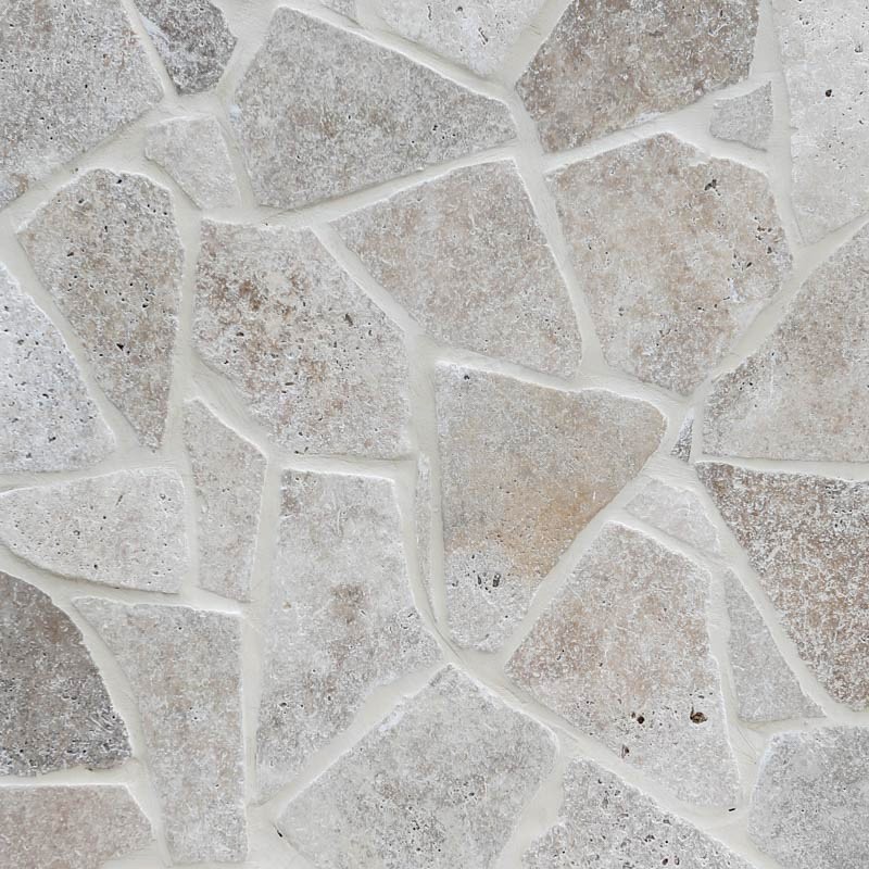 Classico Medium Crazy Pattern Tumbled Paver Travertine 30mm