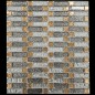 Silver & Gold Strip Glass Mosaic Tiles