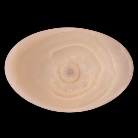 White Onyx Honed Oval Basin Concave Design 4129