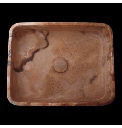 Chocolate Onyx Honed Rectangle Basin 3805 With Matching Pop-Up Waste
