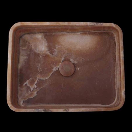 Chocolate Onyx Honed Rectangle Basin 3796 With Matching Pop-Up Waste