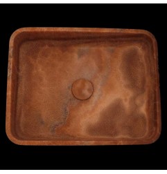 Chocolate Onyx Honed Rectangle Basin 4235 With Matching Pop-Up Waste