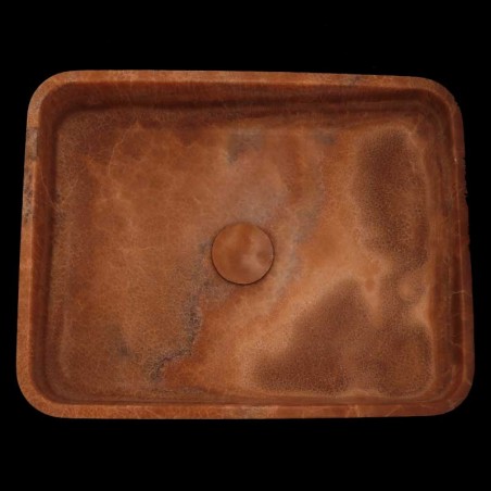Chocolate Onyx Honed Rectangle Basin 4235 With Matching Pop-Up Waste