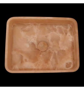 Chocolate Onyx Honed Rectangle Basin 4218 With Matching Pop-Up Waste