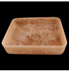 Chocolate Onyx Honed Rectangle Basin 4219 With Matching Pop-Up Waste