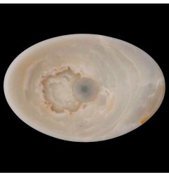 White Onyx Honed Oval Concave Design Basin 4146