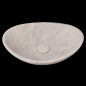 Bianca Luminous Honed Oval Concave Design Basin 4157 With Matching Pop-Up Waste