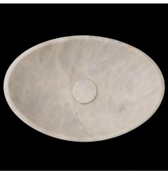 Bianca Luminous Honed Oval Concave Design Basin 4157