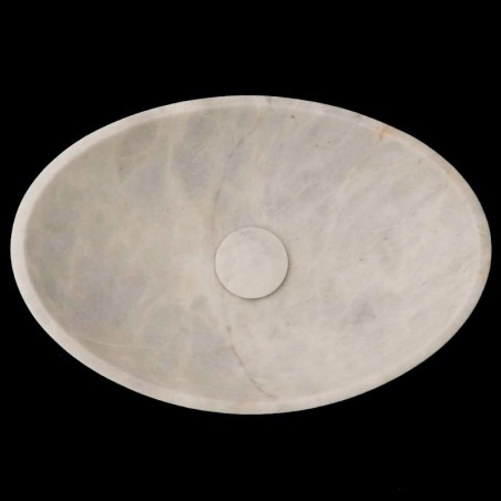 Bianca Luminous Honed Oval Concave Design Basin 4157