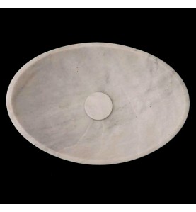 Bianca Luminous Honed Oval Concave Design Basin 4158