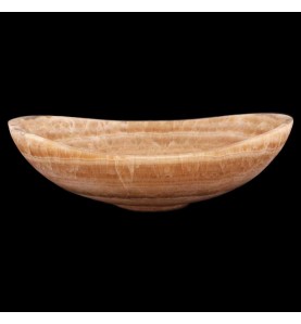 Chocolate Onyx Honed Oval Concave Design Basin 4123