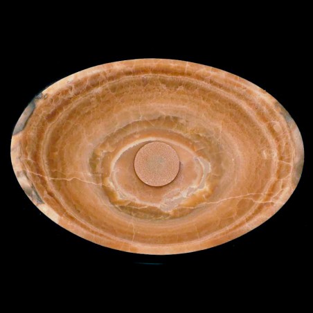 Chocolate Onyx Honed Oval Concave Design Basin 4123