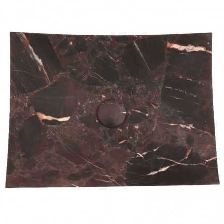 Black & Gold Honed Plate Design Basin Marble 4176 With Matching Pop-Up Waste