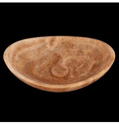 Chocolate Onyx Honed Oval Concave Design Basin 4124 With Matching Pop-Up Waste