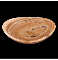 Chocolate Onyx Honed Oval Concave Design Basin 4126 With Matching Pop-Up Waste