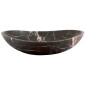 Pietra Grey Honed Oval Concave Design Basin Limestone 4109 With Matching Pop-Up Waste