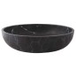 Nero Marquina Honed Oval Basin Marble 4073 With Matching Pop-Up Waste