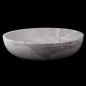 Persian White Honed Oval Basin Marble 4076 With Pop-Up Waste