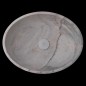 Persian White Honed Oval Basin Marble 4076 With Pop-Up Waste
