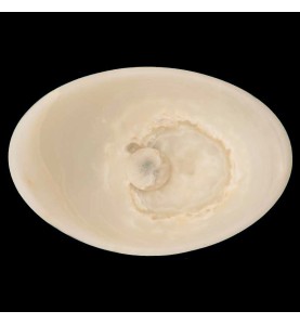 White Onyx Honed Oval Basin Concave Design 4128