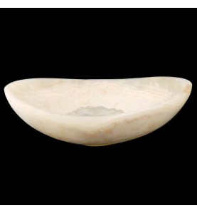 White Onyx Honed Oval Basin Concave Design 4130