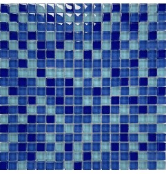 Crystal Glass Mosaic Mix Blue 15x15