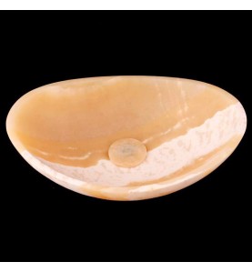 Honey Onyx Honed Oval Basin Concave Design 4138