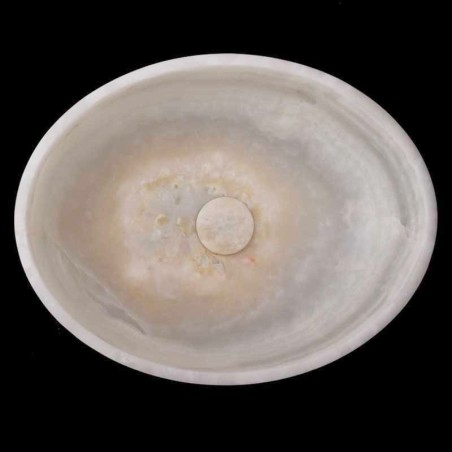 White Onyx Honed Oval Basin 3871