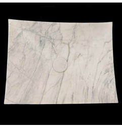 Persian White Honed Plate Design Basin Marble 4197