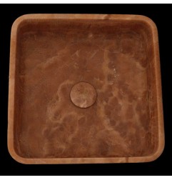 Chocolate Onyx Honed Square Basin 4116 With Matching Pop-Up Waste