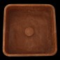 Chocolate Onyx Honed Square Basin 4117 With Matching Pop-Up Waste