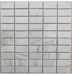 Bianco Luminous Limestone Brick - Polished - Mosaic 