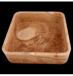 Chocolate Onyx Honed Square Basin 4118 With Matching Pop-Up Waste