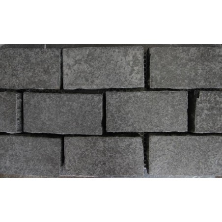 Cobblestone Diamond Black Flamed Granite|Brick Pattern| Sheeted