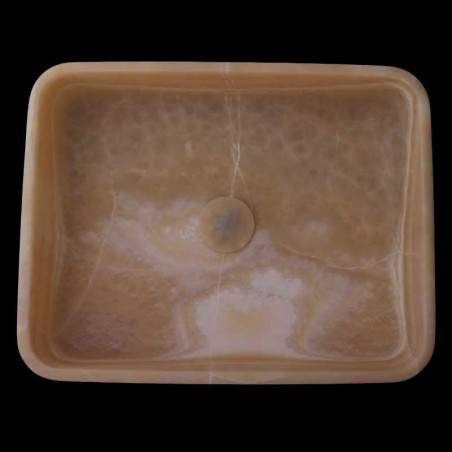 Honey Onyx Honed Rectangle Basin 3954 With Matching Pop-Up Waste