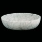 Persian White Honed Oval Basin Marble 4276 With Matching Stone Pop-Up Waste