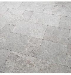 Tundra Blue Light French Pattern Antique Paver Limestone