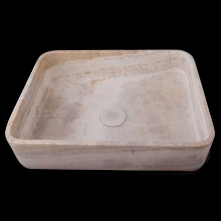 Pearl White Honed Rectangle Basin 3981 With Matching Pop-Up Waste