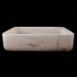 Pearl White Honed Rectangle Basin 3995 With Matching Pop-Up Waste