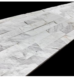 Volakas White Marble Split face Z Panel Stacked Stone