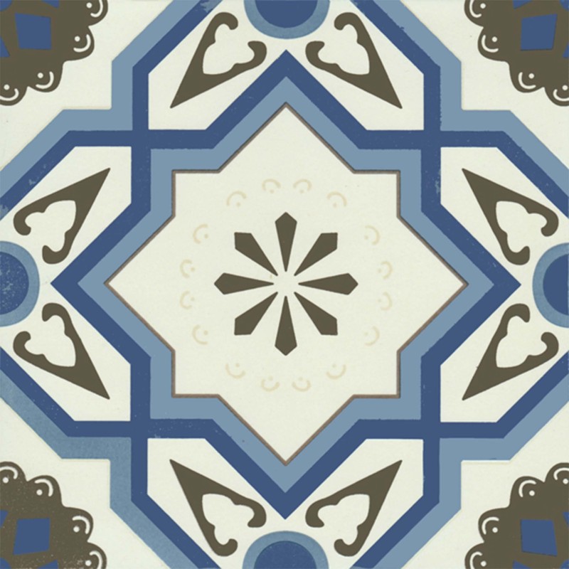 Aegean Blue Square Matt Porcelain Tiles 200x200