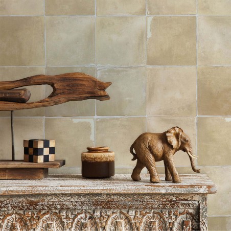 Spanish Handmade Look Brume Sand Bone Gloss Ceramic tiles 130x130