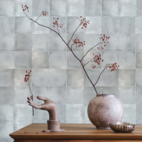 Spanish Handmade Look Brume Dove Grey Satin Ceramic tiles 130x130
